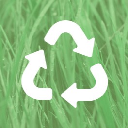 Recycle icon on green background